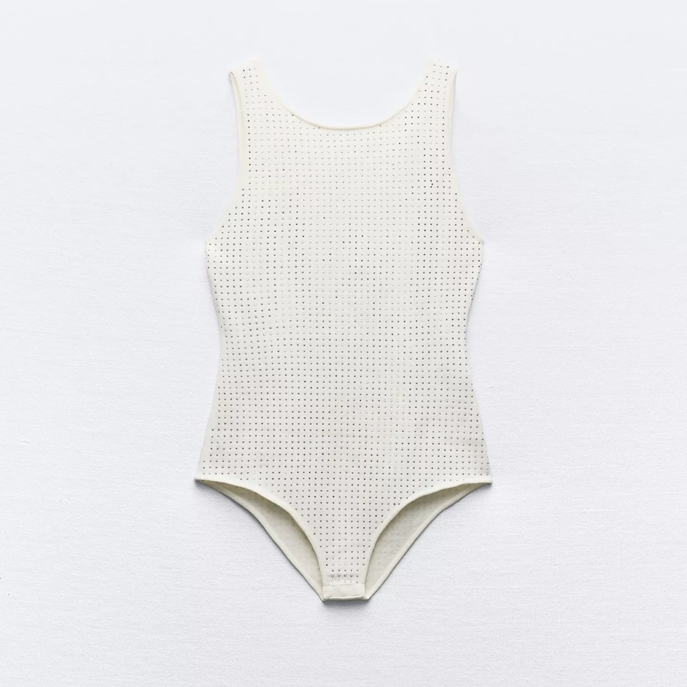 NWT Zara Sparly Knit Bodysuit size M